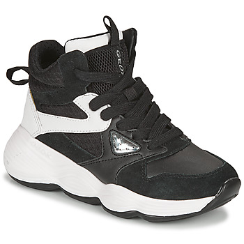 Pantofi Fete Pantofi sport stil gheata Geox BUBBLEX Negru / Alb