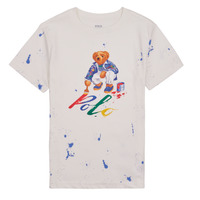 Îmbracaminte Copii Tricouri mânecă scurtă Polo Ralph Lauren BEAR SS CN-KNIT SHIRTS-T-SHIRT Alb