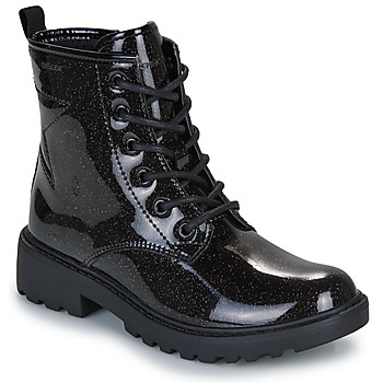 Pantofi Fete Ghete Geox J CASEY GIRL GLITTER Negru