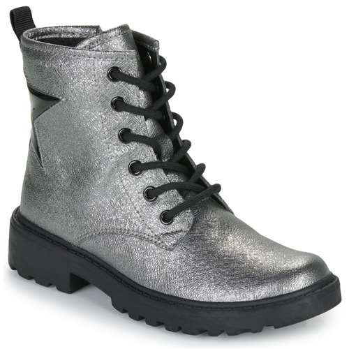 Pantofi Fete Ghete Geox J CASEY GIRL Argintiu