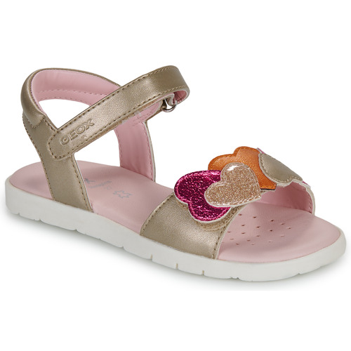 Pantofi Fete Sandale plate Geox J SANDAL JOYFOOT GIR Auriu