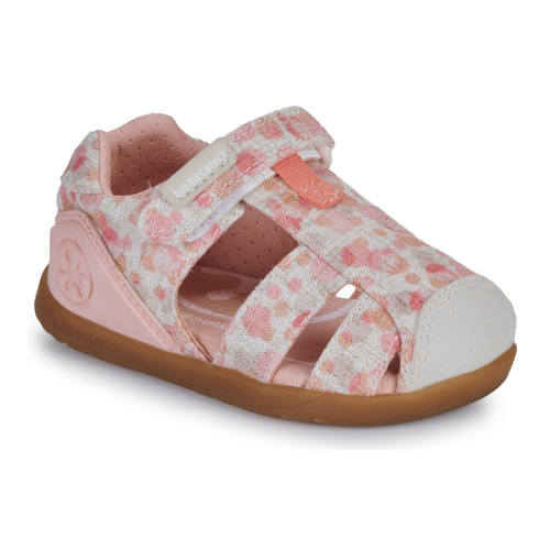 Pantofi Fete Sandale plate Biomecanics WIDER CANVAS Bej / Roz