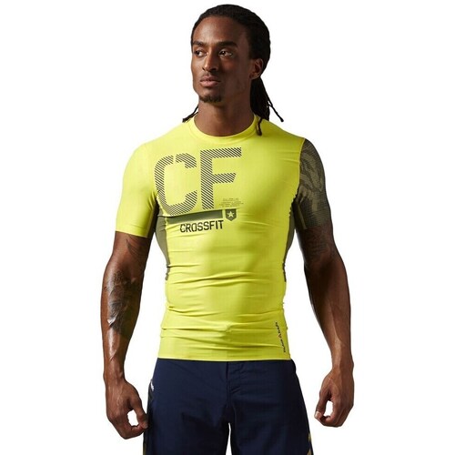 Îmbracaminte Bărbați Tricouri mânecă scurtă Reebok Sport Crossfit SS Compression galben