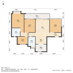 蓝光和雍锦园4室2厅133.32㎡235万二手房图片