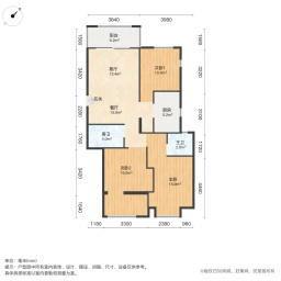 金辉淮安国际住区泊宫3室2厅101㎡225万二手房图片