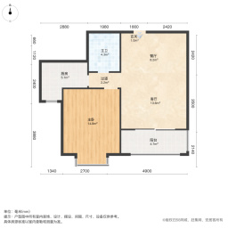 欧美世纪花园1室1厅66.08㎡52万二手房图片