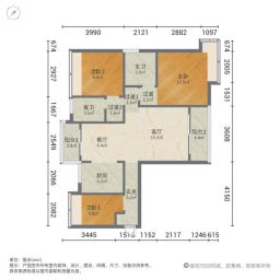 华发峰景湾3室2厅98.25㎡295万二手房图片