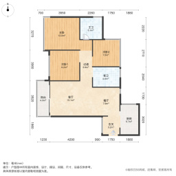 华发四季峰景一期3室2厅88.39㎡200万二手房图片