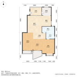 正祥香槟风范3室2厅113.48㎡230万二手房图片