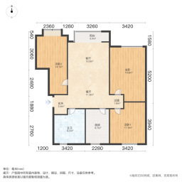 天悦风华3室1厅107.2㎡165万二手房图片