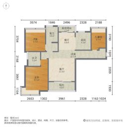 华发峰景湾3室2厅95.42㎡290万二手房图片