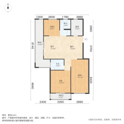 楚天都市沁园3室2厅127.71㎡105万二手房图片