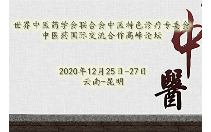 世界中医药学会联合会中医药国际交流合作高峰论坛