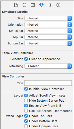 initialVC screen