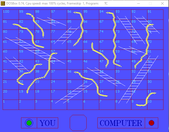 Snakes-and-Ladders-Game-on-C