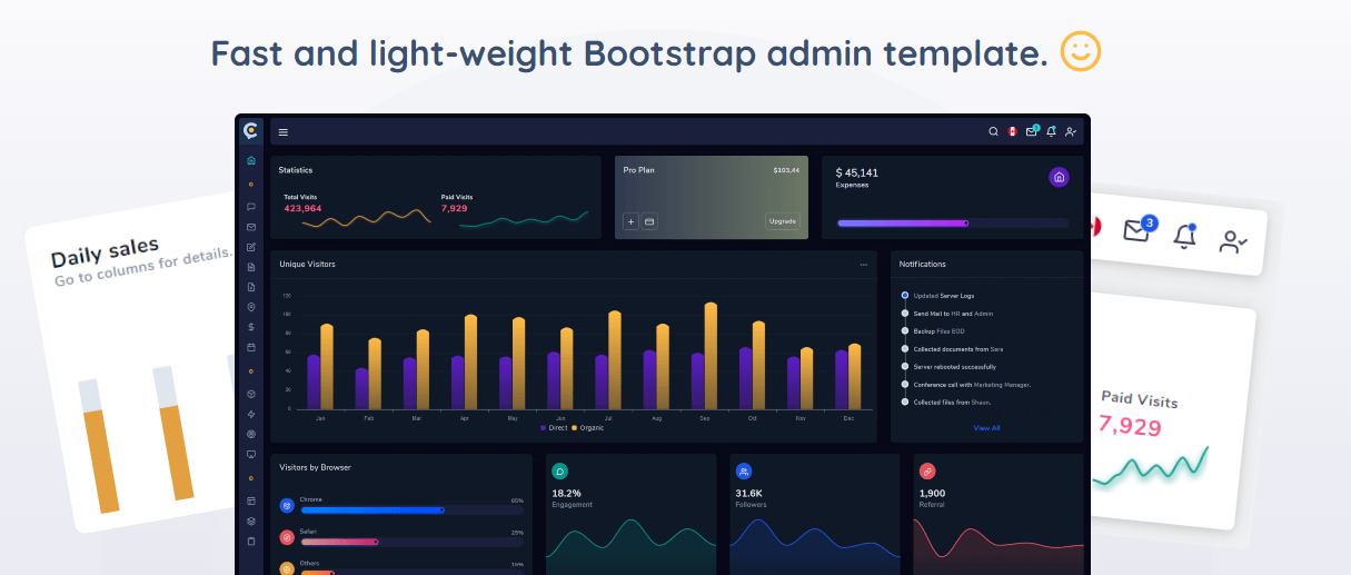 laravel-html-template-cork