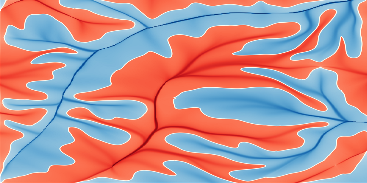 Model-of-Coevolving-Supply-and-Drainage-Networks