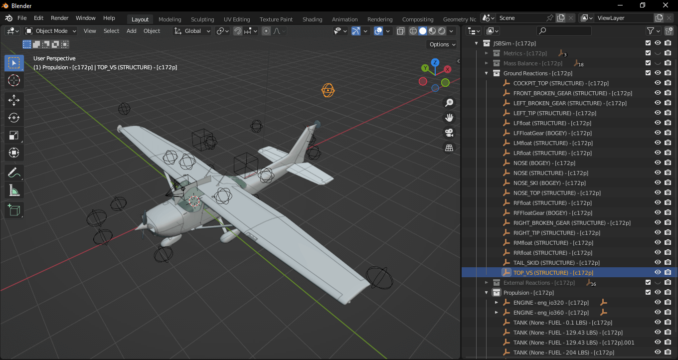 JSBSim2Blender