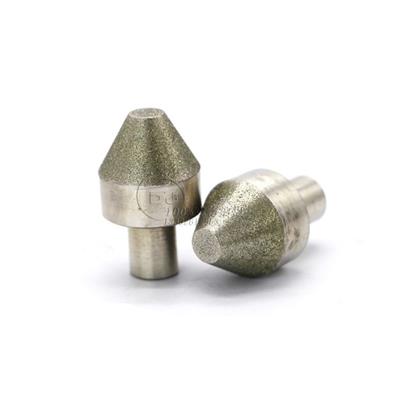 定做内孔加工用蘑菇头电镀金钢石带柄砂轮 60度SDC倒角磨头 30mm