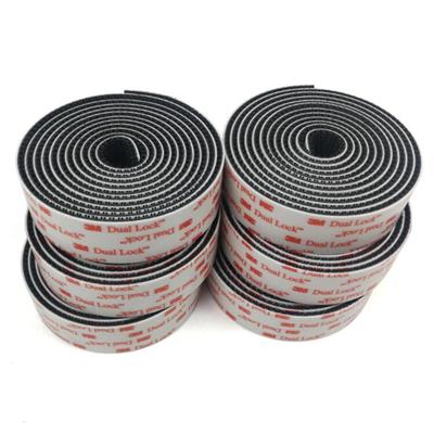 3M SJ3550强力固定黑色背胶魔术贴 透明粘扣蘑菇搭扣扣子母扣