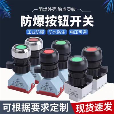 防爆防腐按钮G8097防爆带灯自复位按钮BD防爆急停按钮30MM不锈钢