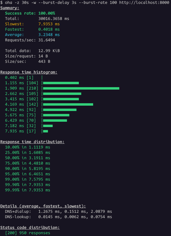 oha test report http success
