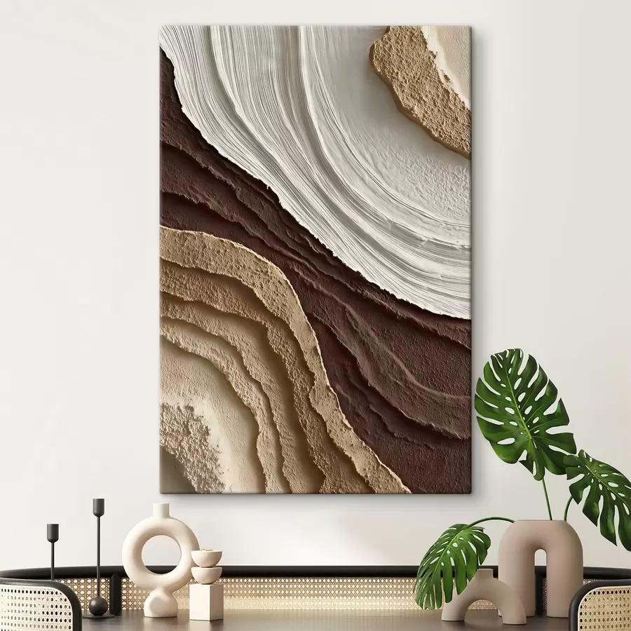 murales Terrazas de color marrón crema con textura natural s45895