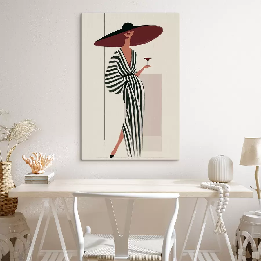 Tableau Fille au chapeau s49634